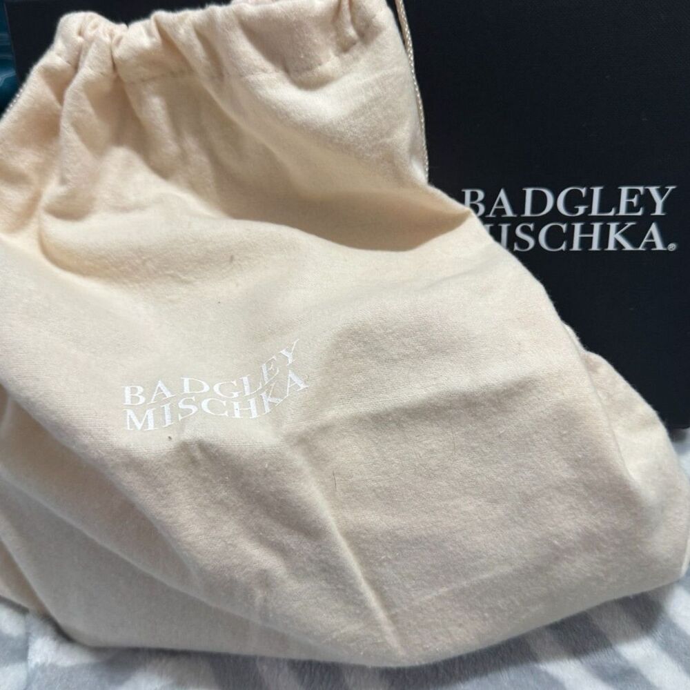 Badgley Mischka Kamilah Crystal Slingback Bridal Heels Sz 11 Ivory Satin Wedding - Picture 5 of 6